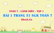 Bài 1 trang 51 SGK Toán 7 tập 1 Cánh Diều